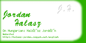 jordan halasz business card